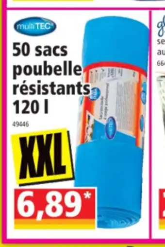 Norma 50 Sacs Poubelle Résistants 120 offre