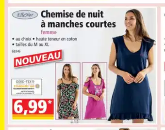 Norma Chemise De Nuit a Manches Courtes offre