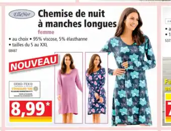 Norma Chemise De Nuit a Manches Longeus offre