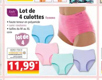 Norma Lot De 4 Culottes offre