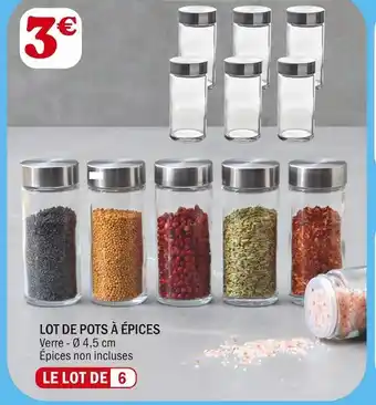 La Foir'Fouille Lot de pots à épices offre