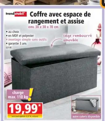 Norma Coffre AVec Espace De Rangement Et Assise offre