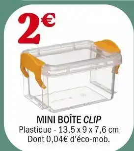 La Foir'Fouille Mini boîte clip offre