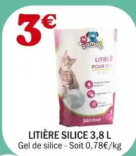 La Foir'Fouille Zamibo litière silice 3,8 l offre