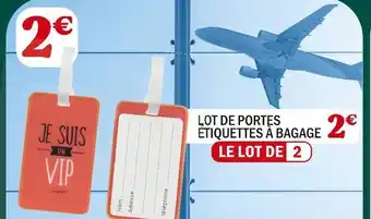 La Foir'Fouille Lot de portes étiquettes à bagage offre