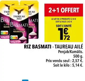 Supeco Taureau ailé riz basmati offre
