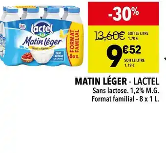 Supeco Lactel matin léger offre