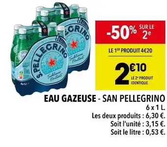 Supeco San pellegrino eau gazeuse offre