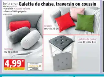 Norma Galette De Chaise, Traversin Ou Coussin offre