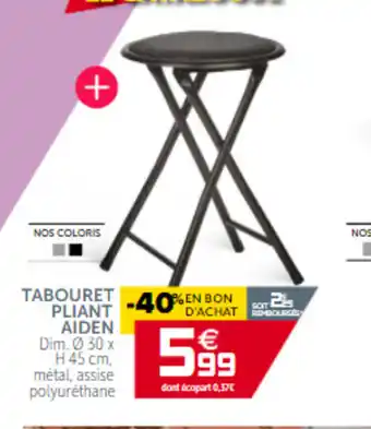 Gifi Tabouret Pliant Aiden offre