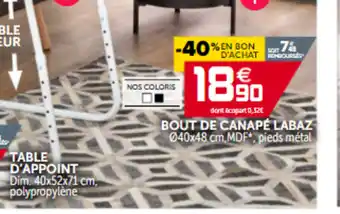 Gifi Bout De Canapé Labaz offre