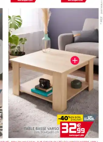 Gifi Table Basse Varso offre