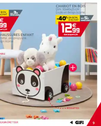 Gifi Chariot En Bois offre