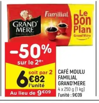 Leader Price 2 CAFÉ MOULU FAMILIAL GRAND'MERE offre