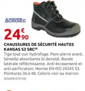 Rural Master CHAUSSURES DE SÉCURITÉ HAUTES offre