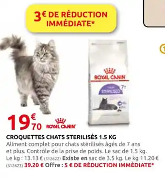 Rural Master CROQUETTES CHATS STERILISÉS 1.5 KG offre