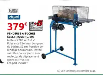 Rural Master FENDEUSE À BÛCHES ÉLECTRIQUE HL760S offre