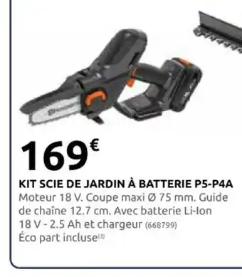 Rural Master KIT SCIE DE JARDIN À BATTERIE P5-P4A offre