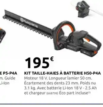 Rural Master KIT TAILLE-HAIES À BATTERIE H50-P4A offre