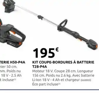 Rural Master KIT COUPE-BORDURES À BATTERIE T28-P4A offre