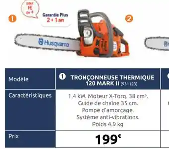 Rural Master 1 TRONÇONNEUSE THERMIQUE 120 MARK II offre
