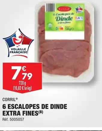 ALDI 6 ESCALOPES DE DINDE EXTRA FINES offre