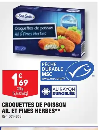 ALDI CROQUETTES DE POISSON AIL ET FINES HERBES offre