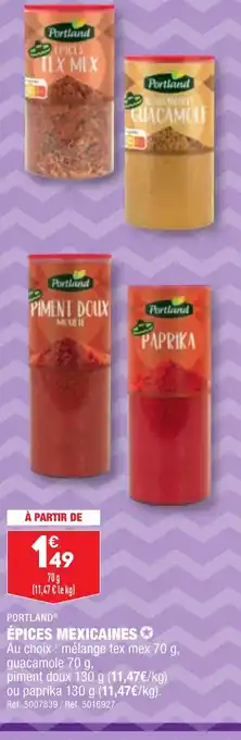 ALDI ÉPICES MEXICAINES offre