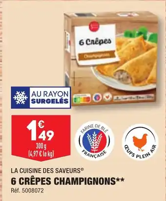 ALDI 6 CRÊPES CHAMPIGNONS offre