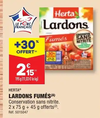 ALDI LARDONS FUMÉS offre