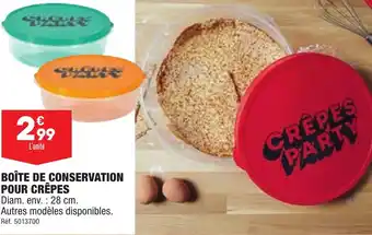 ALDI BOÎTE DE CONSERVATION POUR CRÊPES offre