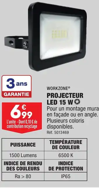 ALDI PROJECTEUR LED 15 offre