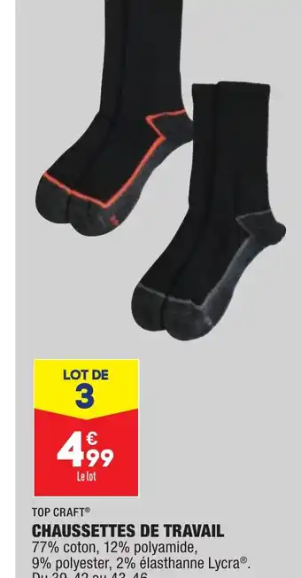 ALDI CHAUSSETTES DE TRAVAIL offre