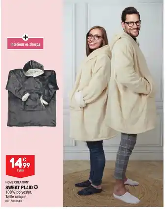ALDI SWEAT PLAID offre