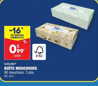 ALDI BOÎTE MOUCHOIRS offre