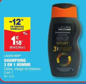 ALDI SHAMPOING 3 EN 1 HOMME offre