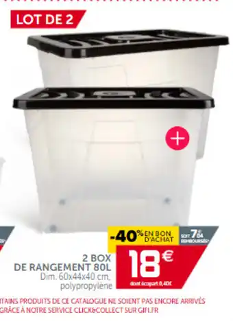 Gifi 2 Box De Rangement 80L offre