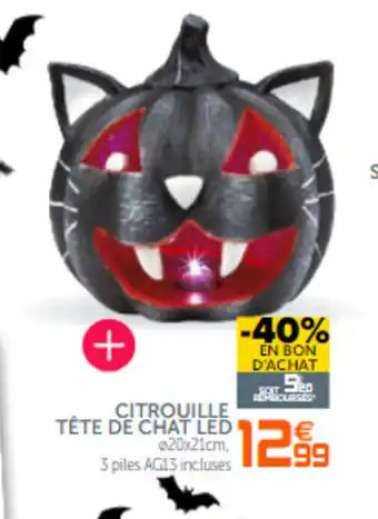 Gifi Citrouille Téte De Chat Led offre