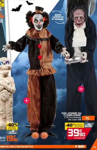 Gifi Vieil Homme Ou Clown Anime offre