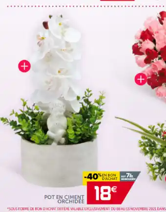 Gifi Pot En Ciment Orchidee offre