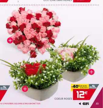 Gifi Coeur Roses offre