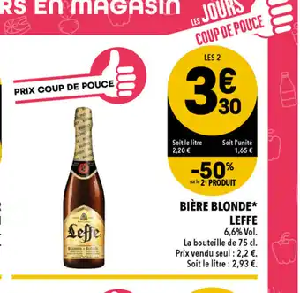 Supeco Biére Blonde*Leffe offre