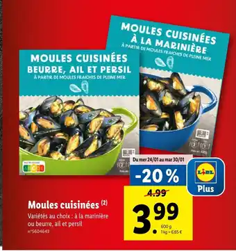 Lidl Moules cuisinées (²) offre