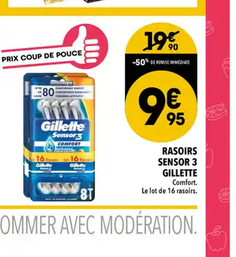 Supeco Rasoir Sensor 3 Gillette offre