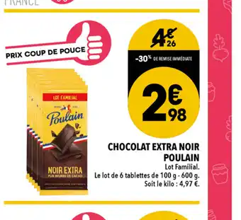 Supeco Chocolat Extra Noir Poulain offre