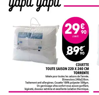 Couette Toute Saison 220 x 240 cm Torrente