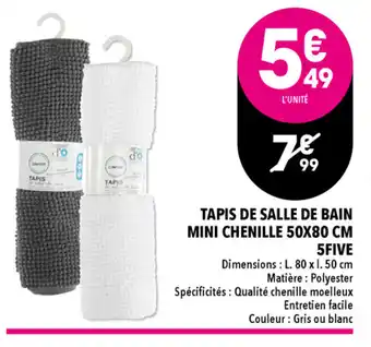 Tapis De Salle De Bain Mini Chenille