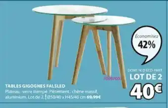JYSK Tables Gigognes Falsed offre