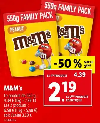 Lidl M&M's offre