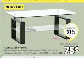 JYSK Table Basse Nyborg offre
